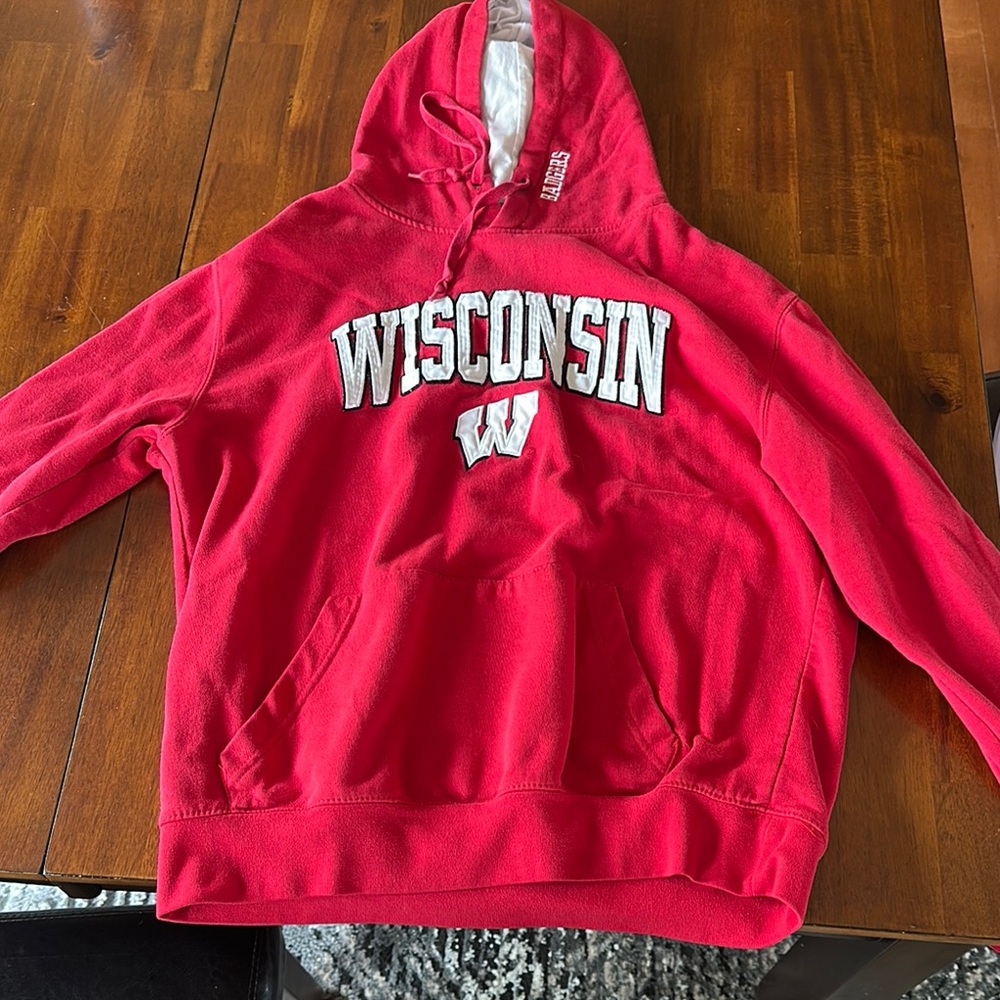 Stadium Athletics Red Wisconsin Hoodie